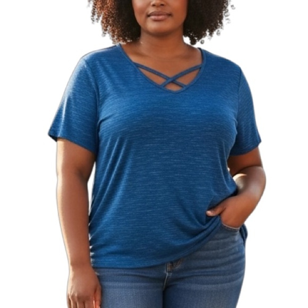 LANE BRYANT Striped Strappy Top